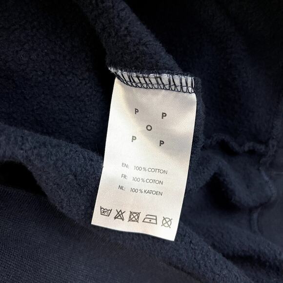 Pop Trading Company Hoodie Sweatshirt Adult Small Navy Blue Dancer Logo Pullover - Picture 6 of 10